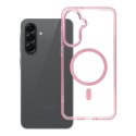 Etui na Samsung A56 Frame Clear Hybrid Mag Cover zgodny z MagSafe pudrowy róż
