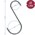 Haki do wędzenia - S cięte 45° 4mm x 150mm 5 szt. 311325