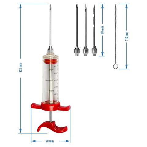 Nastrzykiwarka 30ml + 3 igły + czyścik 311104