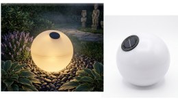 Lampa solarna kula ogrodowa led plastikowa 38 cm SLG-KUL38