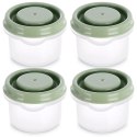 Pojemniki na Sosy Przyprawy Zioła 4 szt x 50ml do Mikrofali Mrożenia
