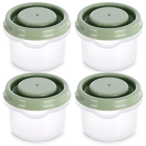 Pojemniki na Sosy Przyprawy Zioła 4 szt x 50ml do Mikrofali Mrożenia