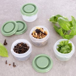 Pojemniki na Sosy Przyprawy Zioła 4 szt x 50ml do Mikrofali Mrożenia