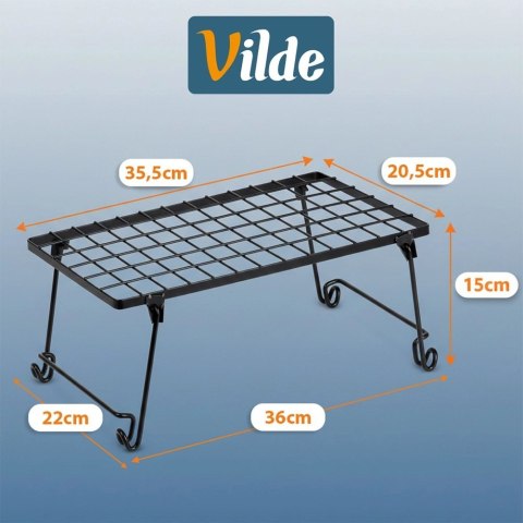 Półka Wkład do Szafki Kuchennej Składana Metal Loft 36 cm Czarna
