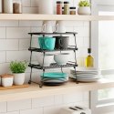 Półka Wkład do Szafki Kuchennej Składana Metal Loft 36 cm Czarna
