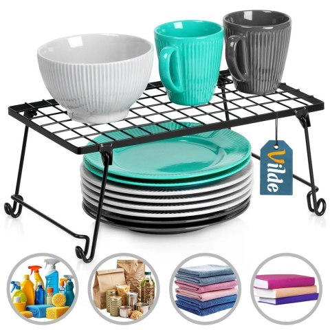 Półka Wkład do Szafki Kuchennej Składana Metal Loft 36 cm Czarna