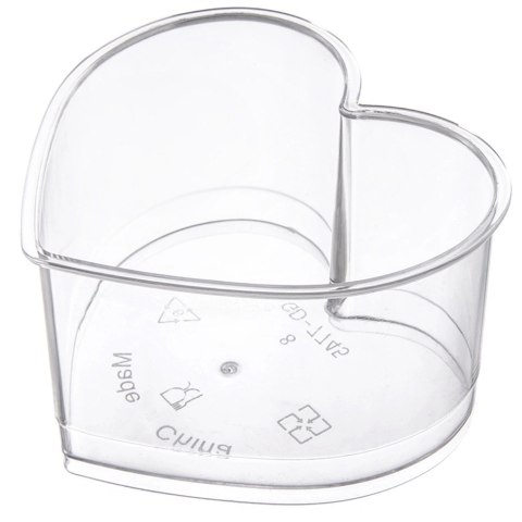 Pucharki Serce z Pokrywkami 130ml Zestaw 4 szt. Finger Food ORION