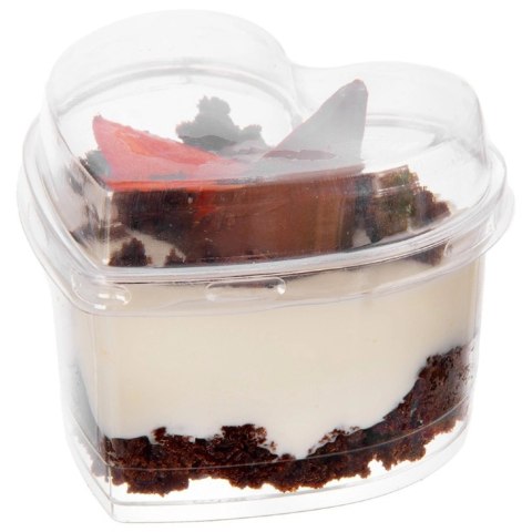 Pucharki Serce z Pokrywkami 130ml Zestaw 4 szt. Finger Food ORION