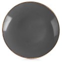 Talerz Deserowy 20,5 cm Ceramika Szary Glaze Nakrapiany Zmywarka