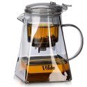 Dzbanek Zaparzacz Szkło 880 ml System Spustowy Kwadratowy VILDE