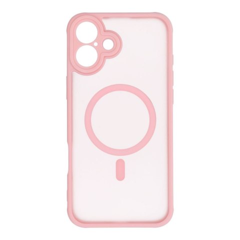 Etui na iPhone 16 Full Matte Mag Cover zgodne z MagSafe jasnoróżowy