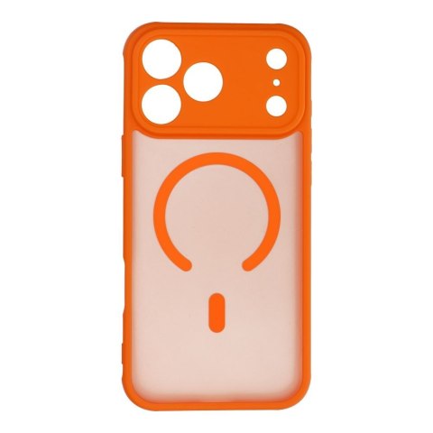 Etui na iPhone 17 Pro Max / 18 Pro Max (low camera edge) Full Matte Mag Cover zgodne z MagSafe pomarańczowe