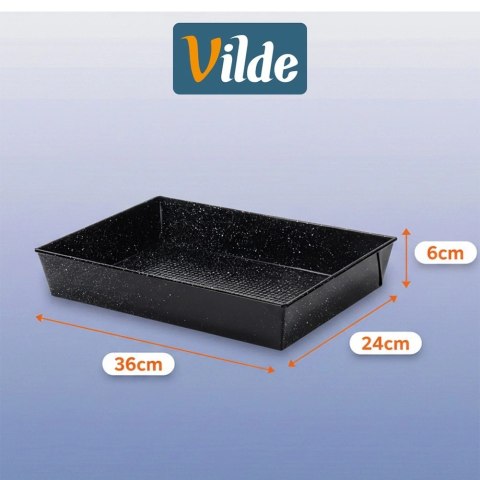 Forma do Pieczenia Ciast Mięs Zapiekanek Granitowa 36 x 24 x 6 cm VILDE
