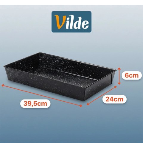 Forma do Pieczenia Ciast Mięs Zapiekanek Granitowa 39,5 x 24 x 6 cm VILDE