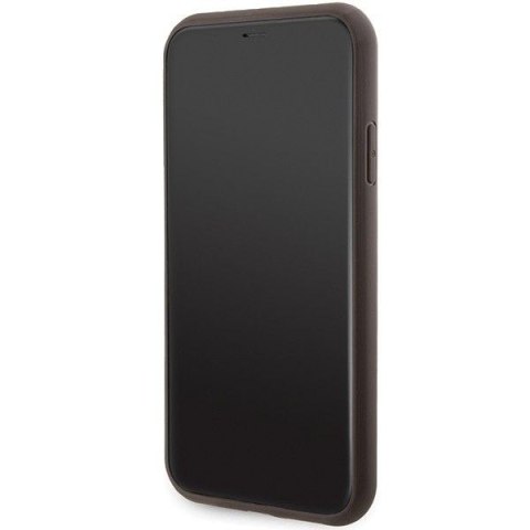 GUESS futerał do IPHONE 11 kompatybliny z MagSafe GUHMN61G4GFRW (4G Ring classic logo) brązowy