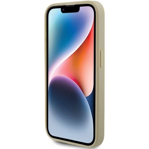 GUESS futerał do IPHONE 15 Pro GUHCP15LHG4SGD (Fixed Glitter Big 4G) złoty