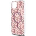 GUESS futerał do IPHONE 15 kompatybilny z MagSafe GUHMP15SHGCUSTGP (IML GCUBE) różowy