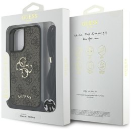 GUESS futerał do IPHONE 16 GUHCP16SP4GMGCRW (CBDY PU 4G Big Logo W/Cord Strap) brązowy