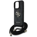 GUESS futerał do IPHONE 16 Pro Max GUHCP16XP4GMGCRK (CBDY PU 4G Big Logo W/Cord Strap) czarny