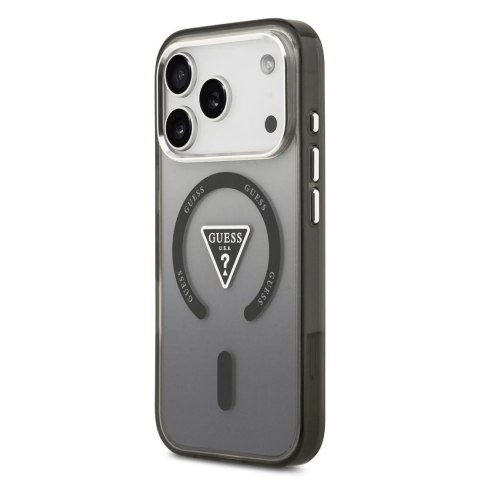 GUESS futerał do IPHONE 17 Pro kompatybilny z MagSafe GUHMP17LHGTMLCGK (IML Gradient W/ Triangle Logo) czarny