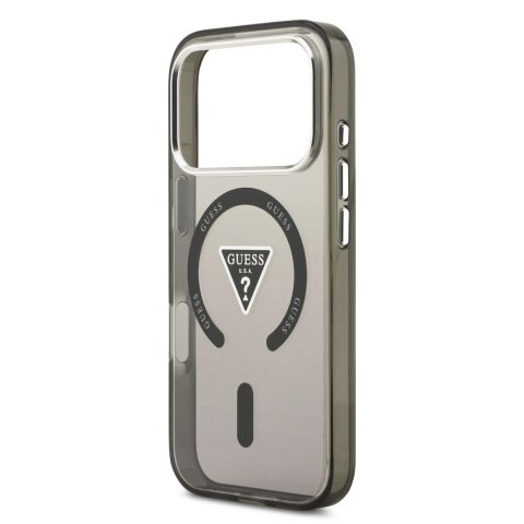 GUESS futerał do IPHONE 17 Pro kompatybilny z MagSafe GUHMP17LHGTMLCGK (IML Gradient W/ Triangle Logo) czarny