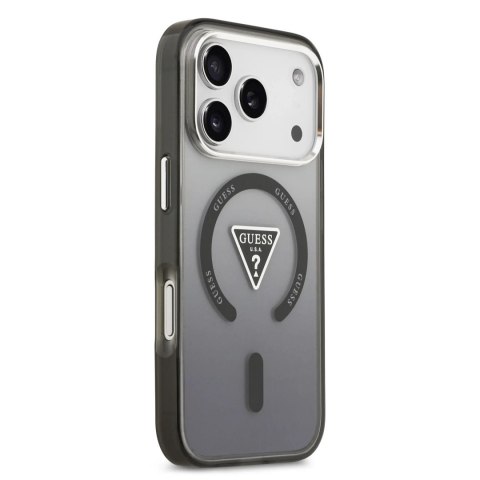 GUESS futerał do IPHONE 17 Pro kompatybilny z MagSafe GUHMP17LHGTMLCGK (IML Gradient W/ Triangle Logo) czarny