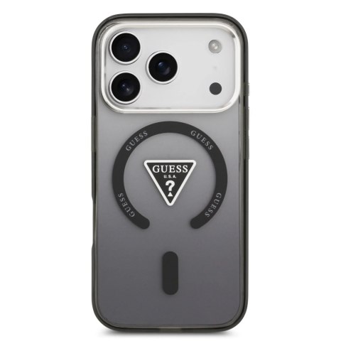 GUESS futerał do IPHONE 17 Pro kompatybilny z MagSafe GUHMP17LHGTMLCGK (IML Gradient W/ Triangle Logo) czarny