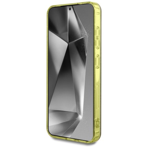 GUESS futerał do SAMSUNG S25 GUHMS25SHG4PRTGW (Magnetic IML Metal Glitter 4G Circle Triangle) brązowy