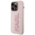 KARL LAGERFELD futerał do IPHONE 15 Pro KLHCP15L3DMBKCP (3D Logo Glitter) różowy