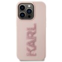 KARL LAGERFELD futerał do IPHONE 15 Pro KLHCP15L3DMBKCP (3D Logo Glitter) różowy