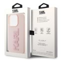 KARL LAGERFELD futerał do IPHONE 15 Pro KLHCP15L3DMBKCP (3D Logo Glitter) różowy