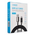 Kabel z wyświetlaczem LED USB A do USB C VEGER PD 3A 66W 1,2 m AC1-XHJ czarny