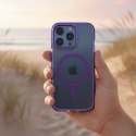 Etui na iPhone 17 AIR Frame Clear Hybrid Mag Cover zgodny z MagSafe fioletowe