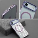 Etui na iPhone 17 AIR Frame Clear Hybrid Mag Cover zgodny z MagSafe fioletowe
