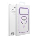 Etui na iPhone 17 AIR Frame Clear Hybrid Mag Cover zgodny z MagSafe fioletowe
