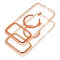 Etui na iPhone 17 AIR Frame Clear Hybrid Mag Cover zgodny z MagSafe pomarańczowe