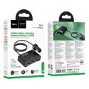 Ładowarka samochodowa Hoco z rozdzielaczem 2xUSB A + 2xUSB C + 3 port zapalniczki QC3.0 PD 240W Z64 czarna