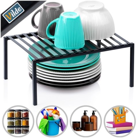 Półka Wkład do Szafki Kuchennej Składana Metal Loft 33 cm Czarna