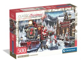 Puzzle 500 Xmas Coll. Train Station Snowman