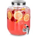 Słój z Kranikiem 4 L Dystrybutor do Lemoniady Grube Szkło VILDE