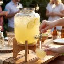 Słój z Kranikiem 4 L Dystrybutor do Lemoniady Grube Szkło VILDE