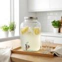 Słój z Kranikiem 4 L Dystrybutor do Lemoniady Grube Szkło VILDE