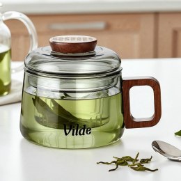 Szklanka z Zaparzaczem i Pokrywką Szkło Borokrzemowe 240ml VILDE