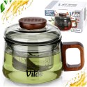 Szklanka z Zaparzaczem i Pokrywką Szkło Borokrzemowe 240ml VILDE