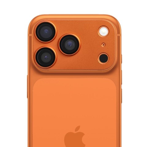 Szkło hartowane na aparat AR+AF Full Metal do IPHONE 17 PRO MAX pomarańczowe