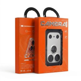 Szkło hartowane na aparat AR+AF Full Metal do IPHONE 17 PRO MAX srebrne