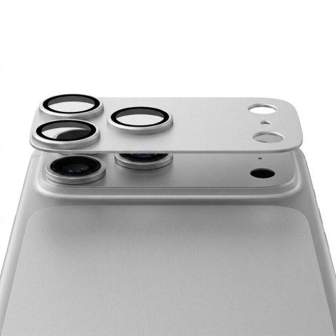 Szkło hartowane na aparat AR+AF Full Metal do IPHONE 17 PRO srebrne