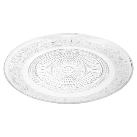Talerz Obiadowy 25 cm Szkło Kryształowe Patera do Serwowania VILDE