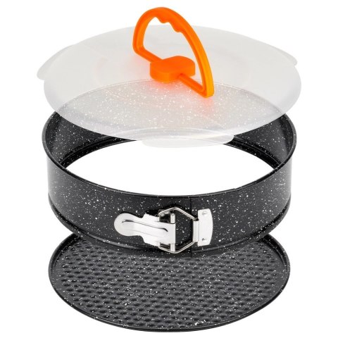 Tortownica Rozpinana 24 cm z Pokrywką do Przenoszenia Granitowa