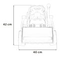 Traktor Spychacz G320 dla najmłodszych dzieci Czerwony + Ruchoma łyżka + Melodie + Klakson + Światła LED